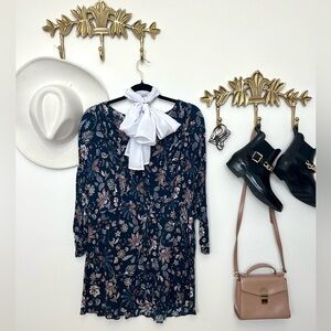 Floral boho button down blouse with drawstring ptp 24 XL